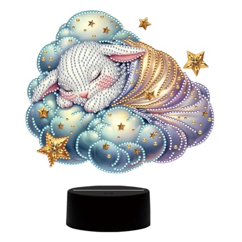 GETBSTOOP Acrylic Doppelseitig Kaninchen Diamant Malmals Nachtlicht for Kunsthandwerk GETBSTOOP Acrylic Doppelseitig Kaninchen Diamant Malmals Nachtlicht for Kunsthandwerk von GETBSTOOP