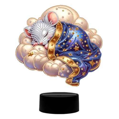 GETBSTOOP Acrylic Doppelseitige Maus -Diamantmalerei Nachtlicht for Kunsthandwerk von GETBSTOOP