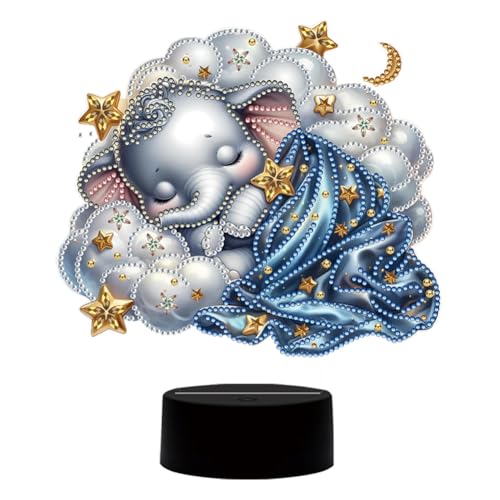 GETBSTOOP Acrylic doppelseitig Elefant Diamant Malmals Nachtlicht for Kunsthandwerk GETBSTOOP Acrylic doppelseitig Elefant Diamant Malmals Nachtlicht for Kunsthandwerk von GETBSTOOP