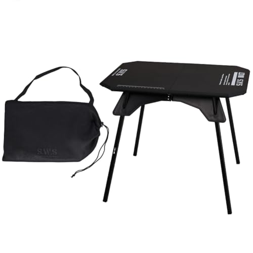 GETBSTOOP Outdoor-Klapptisch hohe niedrig mit Zwei Gebrauch Faltbare Camping-Tisch Aluminiumlegierung Leichter Picknicktisch zum Strandwanderfischen von GETBSTOOP