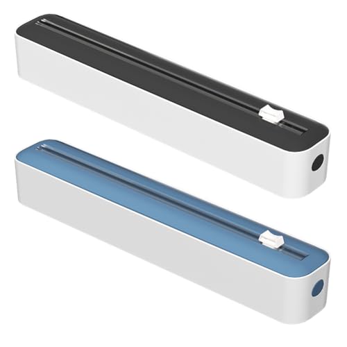 GETBSTOOP -Plastik -Wrap -Spender mit Cutter Magnetic Cling Film Cutter (blau) von GETBSTOOP