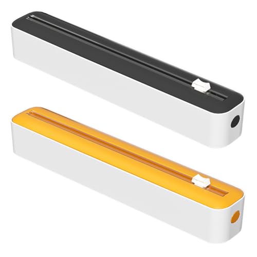 GETBSTOOP -Plastik -Wrap -Spender mit Cutter Magnetic Cling Film Cutter (gelb) von GETBSTOOP