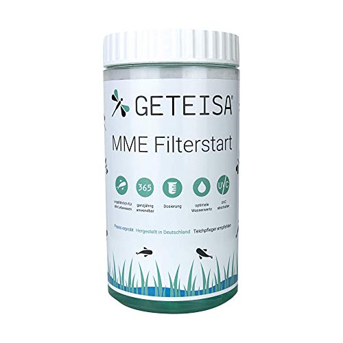 GETEISA MME Filterstart 1,0 Liter - Effektive Starterbakterien für Teichfilter, Beschleunigt Filterbiologie-Aufbau, Ideal für Gartenteich und Fischteich, Ungiftig, Made in Germany von GETEISA