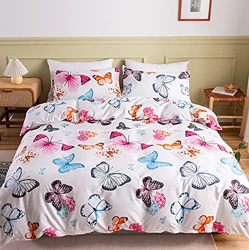 GETIYA Bunt Schmetterling Bettwäsche 135x200 Damen Mädchen Bettwäsche Mikrofaser Kinder Bettbezug Butterfly Muster Bettwäsche Einzelbett mit Kissenbezug 80x80 GETIYA Bunt Schmetterling Bettwäsche 135x200 Damen Mädchen Bettwäsche Mikrofaser Kinder Bettbezug Butterfly Muster Bettwäsche Einzelbett mit Kissenbezug 80x80 von GETIYA