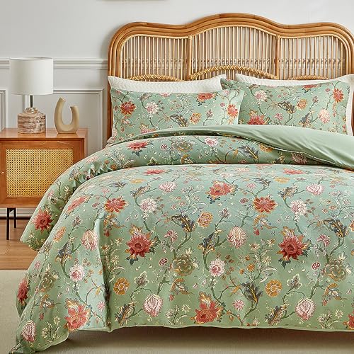GETIYA Romantisch Blumen Bettwäsche 200x220 Bunt Blümchen Bettwäsche Damen Mädchen Bettwäsche Grün Aesthetic Blumen Bettbezug Doppelbett Mikrofaser Deckenbezug mit 2 Kissenbezug 80x80 GETIYA Romantisch Blumen Bettwäsche 200x220 Bunt Blümchen Bettwäsche Damen Mädchen Bettwäsche Grün Aesthetic Blumen Bettbezug Doppelbett Mikrofaser Deckenbezug mit 2 Kissenbezug 80x80 von GETIYA