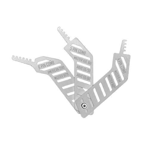 Kamm Dietriche Verdeckte Instrumente Lock Pick Set Tragbarer Edelstahlkamm Multifunktionales Handwerkzeug für Notfall, Zuhause, Büro und Outdoor Kamm Dietriche Verdeckte Instrumente Lock Pick Set Tragbarer Edelstahlkamm Multifunktionales Handwerkzeug für Notfall, Zuhause, Büro und Outdoor von GETJOY
