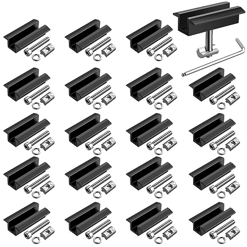 GETLITOOL 20x Mittelklemme Solarmodul Halterung, Alu Photovoltaik Montageschiene Befestigung Solarmodul für Modulhöhe 30-42 mm, Solarpanel Halterung Klemmen zur Montage von 40x40 Solarprofil GETLITOOL 20x Mittelklemme Solarmodul Halterung, Alu Photovoltaik Montageschiene Befestigung Solarmodul für Modulhöhe 30-42 mm, Solarpanel Halterung Klemmen zur Montage von 40x40 Solarprofil von GETLITOOL
