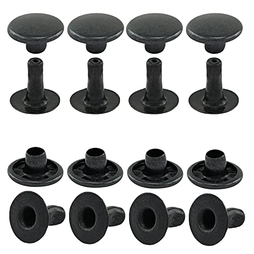 GETMORE Parts Hohlnieten Einzelkopf, Einzelkopfnieten, einseitig verschlossen, zweiteilig, Messing, rostfrei - ab 100 Stück, schwarz, 5 mm von GETMORE Parts