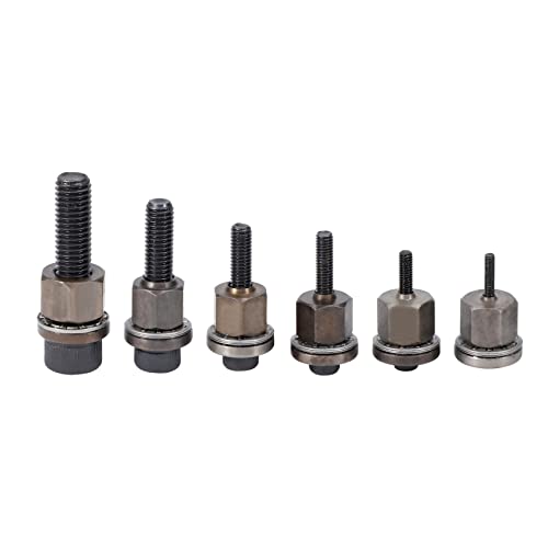 6PCS Hand Niet Mutter Kopf Manuelle Installation Einfache Nietmaschine Rivnut Werkzeug Zubehör für M6 M8 M10 von GETOUT