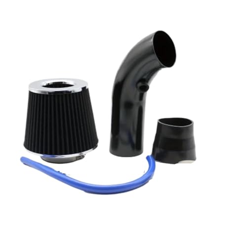 Auto Lufteinlass Ansaugschlauch 76 Mm Auto Nachgerüstet Luftfilter Ansaugrohr Filter Kaltluftfilter Rohr Kit Auto Motor Ansaugrohr(Black Set) von GETPZPZHMQ