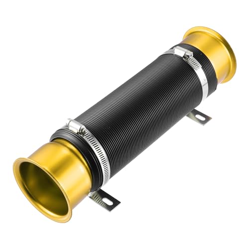 Auto Lufteinlass Ansaugschlauch Universal Einstellbare 76 Mm 3 Zoll Auto Ansaugluft Rohr Schlauch Kaltluft Turbo Ansaugrohr Auto Luftansaugrohr Lufteinlässe(Gold Tone) von GETPZPZHMQ