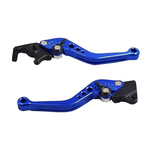 GETPZPZHMQ Motorrad Bremskupplungshebel Motorrad-Brems- Und Kupplungshebel-Ausrüstungsteile Motorrad-Modifikation Verstellbarer Scheibengriff Für Suzuki Kupplung Bremshebel(Blue) von GETPZPZHMQ