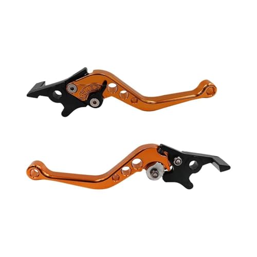 Motorrad Bremskupplungshebel 2 Stück Universal Motorrad Brems Griff Einstellbare Größe Moto Motorrad Modifikation Kupplung Trommel Bremshebel Griff Kupplung Bremshebel(Orange) von GETPZPZHMQ