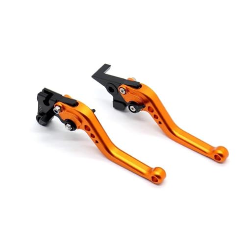 Motorrad Bremskupplungshebel Bremskupplungshebel Für NC700 Für NC750 S/X Für CTX700 Für CTX750 Für CB400 Für CB750 Motorrad Einstellbar Kupplung Bremshebel(Orange) von GETPZPZHMQ