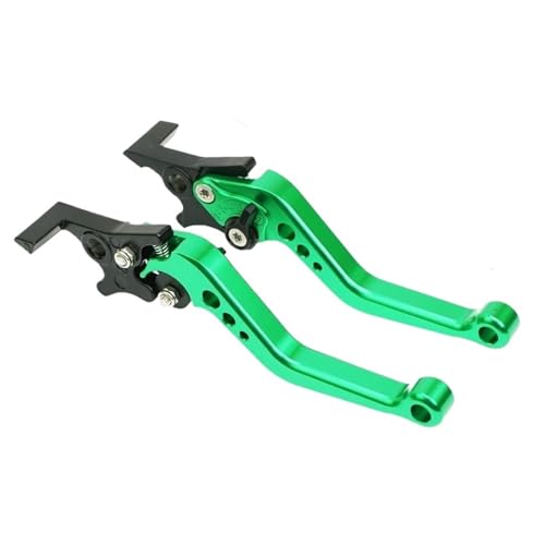 Motorrad Bremskupplungshebel Doppelscheibenbremshebel Verstellbar 6 X Universeller Motorrad-Handhebel Kupplung Bremshebel(Green Short) von GETPZPZHMQ