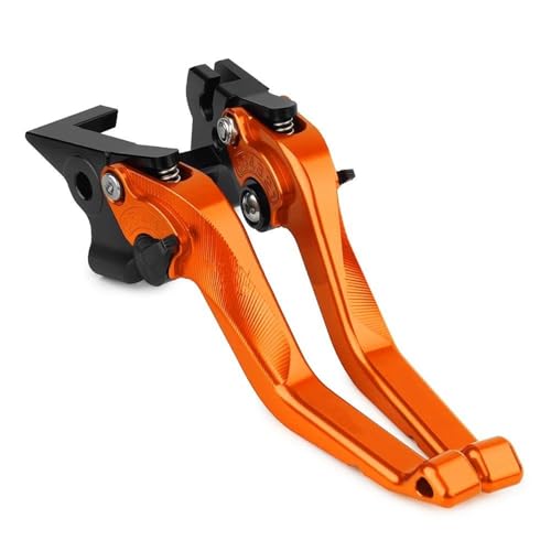Motorrad Bremskupplungshebel Für Für SMC Für SMC-R Für Enduro Für R 2014 2015-2022 Motorräder Lenker Faltbare Bremse Kupplung Hebel Einstellbar Kupplung Bremshebel(Orange) von GETPZPZHMQ
