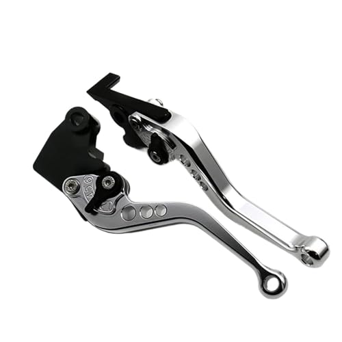 Motorrad Bremskupplungshebel Für MT 10 Für MT-10 Für MT10 Für FJ09 Für MT09 Für FJ-09 Für MT-09 Für Tracer Bremse Kupplungshebel Langer Kurzer Griff Kupplung Bremshebel(Silver) von GETPZPZHMQ