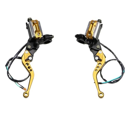 Motorrad Bremskupplungshebel Für Z900 Für Z900RS Für Z 900 Für Z 900RS Für Z 900 RS Bremspumpe Hebel Griff Hydraulische Kupplung Pumpe Hauptzylinder Schlauch Kupplung Bremshebel(Gold) von GETPZPZHMQ