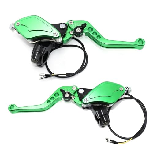 Motorrad Bremskupplungshebel Motorrad Hauptbremszylinder Aluminium 7/8 "22mm Links Rechts Hydraulische Griff Hebel Universal Für Kupplung Bremshebel(Army green) von GETPZPZHMQ