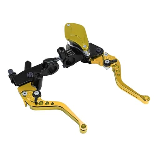 Motorrad Bremskupplungshebel Universal 7/8 "22mm Kupplung Bremspumpe Hauptzylinder Hebel Hydraulische Griff Motorrad Bremspumpe Für Kupplung Bremshebel(A pair yellow) von GETPZPZHMQ