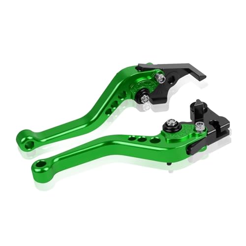 Motorrad Bremskupplungshebel Universal Fit Für Motorradmodifikationen 1 Paar Motorradbremsgriff Aus Legierung Motorradkupplungstrommelbremshebelgriff(Green) von GETPZPZHMQ