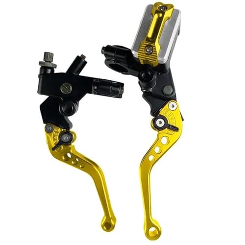 Motorrad Bremskupplungshebel Universal Motorrad 7-8 Zoll 22mm Hauptbremszylinder Hebel Kabel Kupplung Reservoir Für Roller Sport Dirt Bike(Gold C) von GETPZPZHMQ