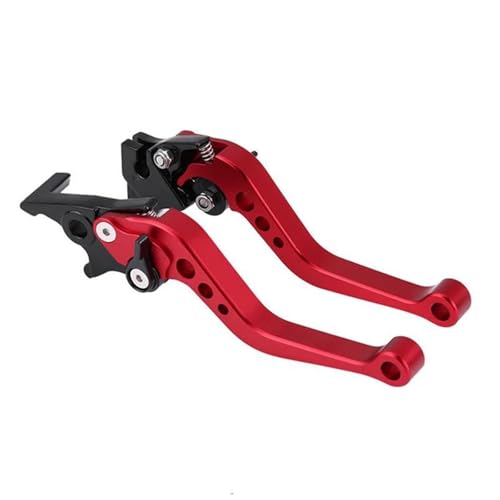 Motorrad Bremskupplungshebel Universal Motorrad Bremshebel Motorrad Zubehör Modifizierte Horn Einstellbare Handhebel(Red) von GETPZPZHMQ