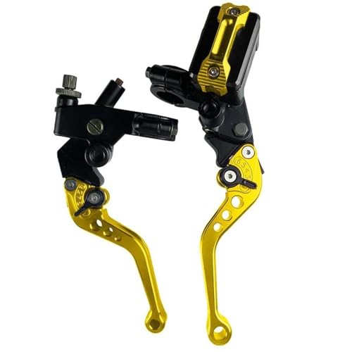 Motorrad Bremskupplungshebel Universal Motorrad Hauptbremszylinder Hebel Kabel Kupplung Reservoir Für Roller Sport Dirt Bike Ein Paar 7/8 "22mm(Gold B) von GETPZPZHMQ