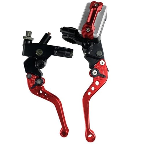Motorrad Bremskupplungshebel Universal Motorrad Hauptbremszylinder Hebel Kabel Kupplung Reservoir Für Roller Sport Dirt Bike Ein Paar 7/8 "22mm(Red A) von GETPZPZHMQ