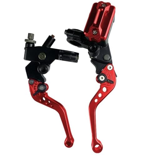 Motorrad Bremskupplungshebel Universal Motorrad Hauptbremszylinder Hebel Kabel Kupplung Reservoir Für Roller Sport Dirt Bike Ein Paar 7/8 "22mm(Red C) von GETPZPZHMQ