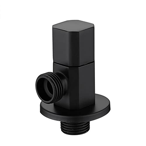 Duschanschluss, Duschkopf-Adapter, Wasserhahn, Wasserventil 1/2 Zoll, Badezimmer 1/2 Zoll Absperrventil, Wasserhahn for den Außenbereich, Schwarz B (Farbe: Schwarz B) (Color : Black B) von GETREY