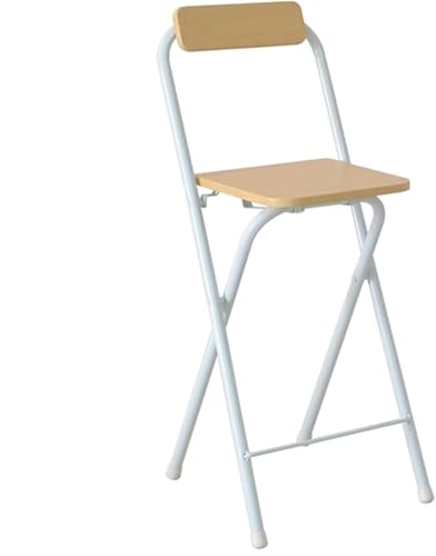 GETSTREE Klappbarer Barhocker, tragbarer klappbarer Metallhockerstuhl, klappbarer hoher Hocker for das Büro (55 cm) Holz von GETSTREE