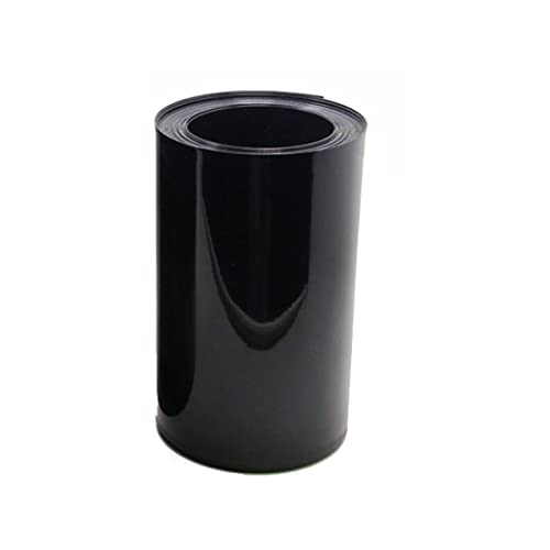 GETSTREE Wärmeschrumpfrohr, Wärmeschrumpfband, Die PVC-Schrumpfschlauch-Batterieverpackung ist flach und for Batterien und elektronische Komponenten geeignet (schwarz).(400MM X 0.15MMLength 1M) von GETSTREE