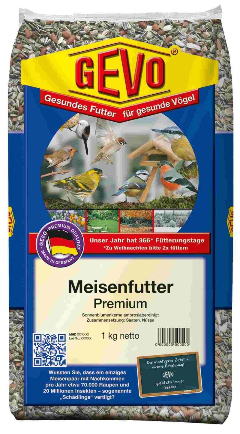 GEVO Vogelfutter Meisenfutter Premium 1Kg  900110 von GEVO