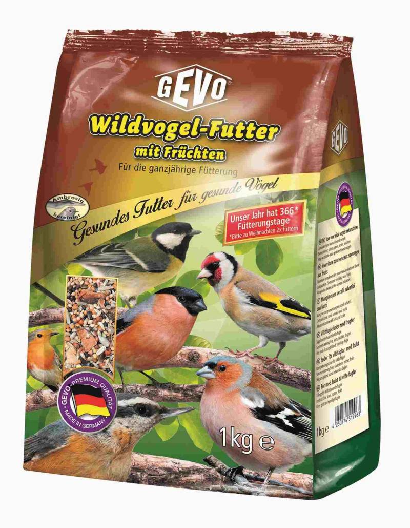 GEVO Vogelfutter Wildvogel Futtermix mit Früchten 1Kg  910030 von GEVO