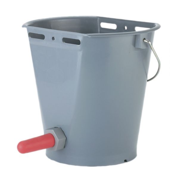 GEWA Kälbereimer 8 Liter, GRAU, ohne Eimerhalterung, Tränkeeimer fü... von GEWA