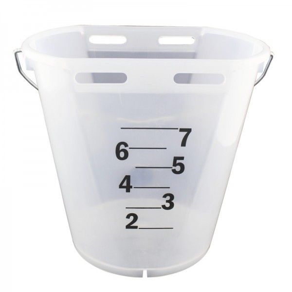 GEWA Kälbereimer 8 Liter, TRANSPARENT, mit Eimerhalterung, Tränkeei... von GEWA