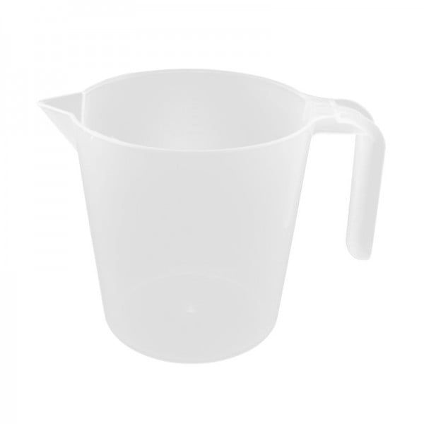 GEWA Messbecher 1 Liter, transparent, mit Skala und Ausgießer von GEWA