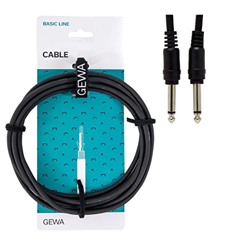 GEWA Patchkabel Basic Line 0,3m, schwarz, 6,3 mm Monoklinke - 6,3 mm Monoklinke, 190305 von GEWA
