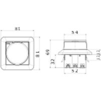 Steckdose mit Fehlerstrom-Schutzschalter, 16 a 30 mA IP44 - GW95524 - Gewiss von GEWISS