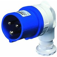 Gewiss - Mobiler Stecker 90 Grad IP44 2P+E 16A 200-250V 50/60Hz Blaue Schraube Verdrahtung von GEWISS