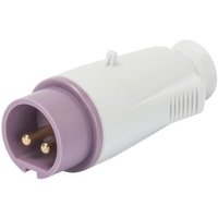 Gewiss - Gerader mobiler Stecker IP44 2P 16A 20-25V 50-60Hz Lila Schraube Verdrahtung von GEWISS