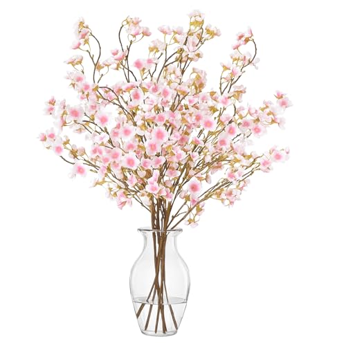 4 Künstliche Kirschblütenzweige 107cm Kunstblumen Kirschblüte Seidenblumen Pflanzen Kunstzweige Kirschblütenzweig Deko Ostern Kunstzweige für Vase für Wohnaccessoires Hochzeit Party Tisch Vase Dekor 4 Künstliche Kirschblütenzweige 107cm Kunstblumen Kirschblüte Seidenblumen Pflanzen Kunstzweige Kirschblütenzweig Deko Ostern Kunstzweige für Vase für Wohnaccessoires Hochzeit Party Tisch Vase Dekor von GEXINKEJI