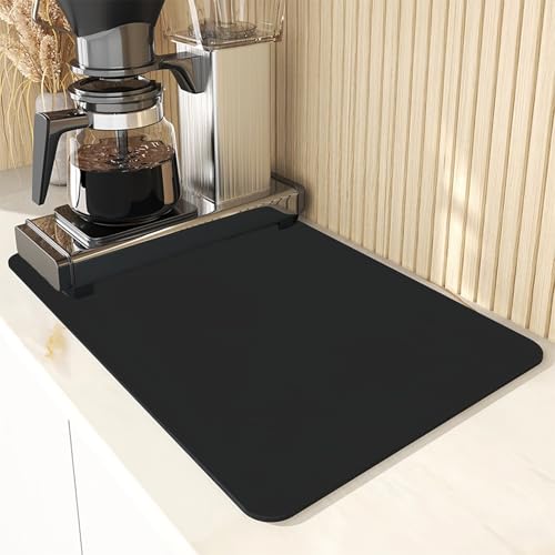 Kaffeemaschine Abtropfmatte 30*40 cm Unterlage Kaffeemaschine Matte Abtropfmatte Anti-Rutsch und Wasserdicht Abtropfmatte Spüle Abtropfmatte Geschirr für Küche Kaffeemaschine Spüle und Bad von GEXINKEJI