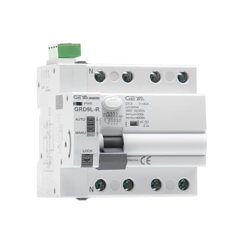GEYA Automatische Wiedereinschaltvorrichtung Leistungsschalter 6KA ELCB Leistungsschalter RCCB RCD Wiedereinschalt-Leistungsschalter AC Typ Leistungsschalter (GRD9L-R AC220V+RCCB 4P-40A-30mA) von GEYA
