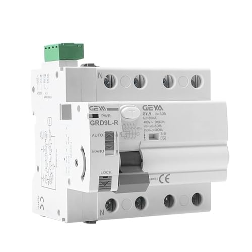 GEYA Automatische Wiedereinschaltvorrichtung Leckage-Leistungsschalter RCD Elektromagnetisch (GRD9L-R AC220V+A-SI Type RCCB 4P-40A-30mA) GEYA Automatische Wiedereinschaltvorrichtung Leckage-Leistungsschalter RCD Elektromagnetisch (GRD9L-R AC220V+A-SI Type RCCB 4P-40A-30mA) von GEYA