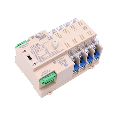 GEYA Sonnenenergie Automatische Transferschalter 4-polig 63A 220VAC ATS PV-Systemleistung zur Stadtenergie (ATS-4P-63A-220V-Sonnenenergie) von GEYA