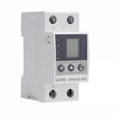 GEYA Strom-/Spannungsschutzgerät mit Messfunktion AC220V LCD-Anzeige (40A) von GEYA