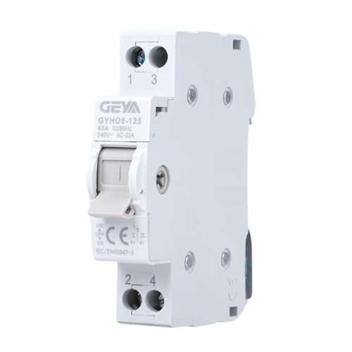 GEYA Umschalter 1P 63A Lasttrennschalter Dual Power Manual Transfer Isolating Switch AC 240V Manueller übertragungstrennschalter manueller doppelleistungstransfer trennschalter DIN-Schiene Montage. GEYA Umschalter 1P 63A Lasttrennschalter Dual Power Manual Transfer Isolating Switch AC 240V Manueller übertragungstrennschalter manueller doppelleistungstransfer trennschalter DIN-Schiene Montage. von GEYA