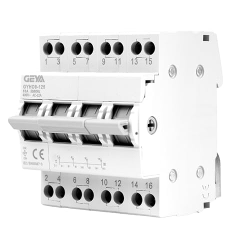 GEYA Umschalter 4P 63A Lasttrennschalter Dual Power Manual Transfer Isolating Switch AC 400V Manueller übertragungstrennschalter manueller doppelleistungstransfer trennschalter DIN-Schiene Montage. GEYA Umschalter 4P 63A Lasttrennschalter Dual Power Manual Transfer Isolating Switch AC 400V Manueller übertragungstrennschalter manueller doppelleistungstransfer trennschalter DIN-Schiene Montage. von GEYA